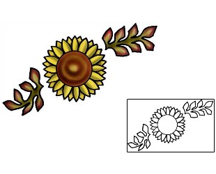Sunflower Tattoo Plant Life tattoo | PLF-02081