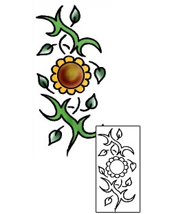 Sunflower Tattoo Plant Life tattoo | PLF-02088
