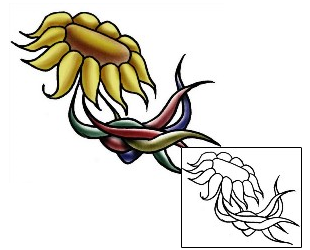 Sunflower Tattoo Plant Life tattoo | PLF-02101