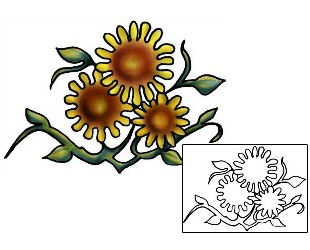 Sunflower Tattoo Plant Life tattoo | PLF-02118