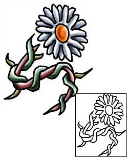 Daisy Tattoo Plant Life tattoo | PLF-02125