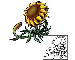Sunflower Tattoo Plant Life tattoo | PLF-02133