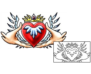 Claddagh Tattoo Religious & Spiritual tattoo | PLF-02200