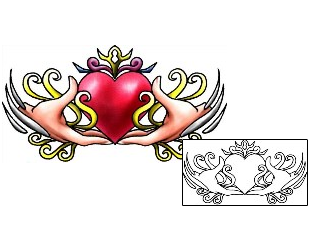 Claddagh Tattoo Religious & Spiritual tattoo | PLF-02204