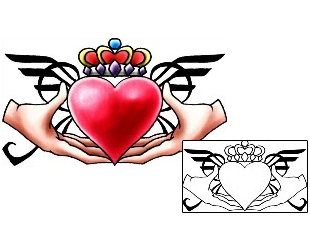 Claddagh Tattoo Religious & Spiritual tattoo | PLF-02206