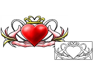 Claddagh Tattoo Miscellaneous tattoo | PLF-02216