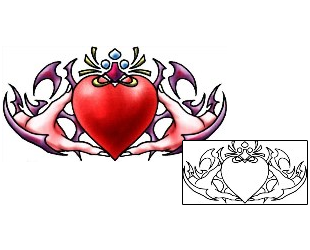 Claddagh Tattoo Miscellaneous tattoo | PLF-02224