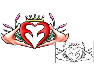 Claddagh Tattoo Miscellaneous tattoo | PLF-02230