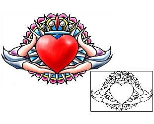 Claddagh Tattoo Miscellaneous tattoo | PLF-02231