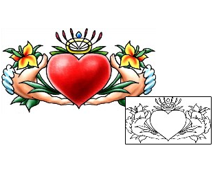 Claddagh Tattoo Miscellaneous tattoo | PLF-02233