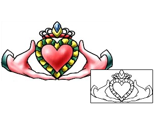 Claddagh Tattoo Miscellaneous tattoo | PLF-02237