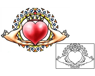 Claddagh Tattoo Miscellaneous tattoo | PLF-02240