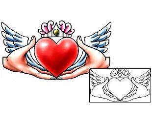 Claddagh Tattoo Miscellaneous tattoo | PLF-02241