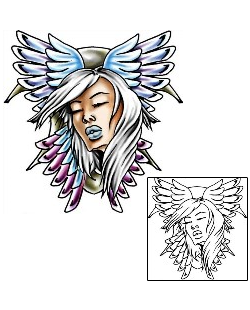 Angel Tattoo Religious & Spiritual tattoo | PLF-02254