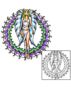Angel Tattoo Religious & Spiritual tattoo | PLF-02275