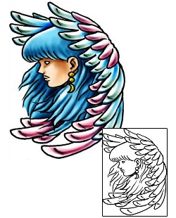 Angel Tattoo Religious & Spiritual tattoo | PLF-02276