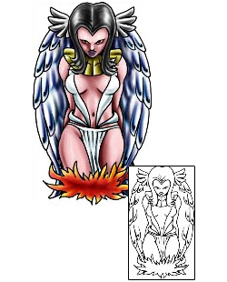 Angel Tattoo Religious & Spiritual tattoo | PLF-02282