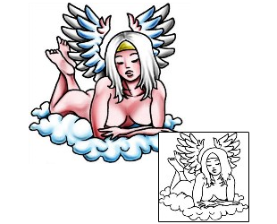 Angel Tattoo Religious & Spiritual tattoo | PLF-02287