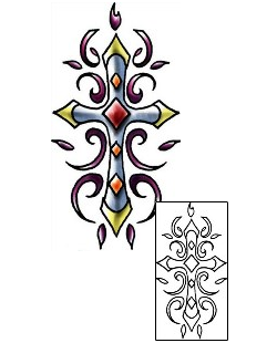 Cross Tattoo Religious & Spiritual tattoo | PLF-02289