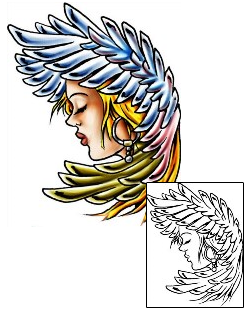 Angel Tattoo Religious & Spiritual tattoo | PLF-02299