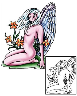 Angel Tattoo Religious & Spiritual tattoo | PLF-02301