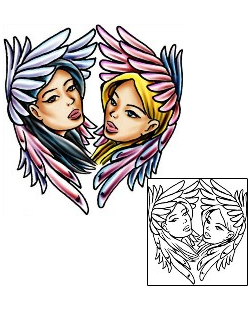 Angel Tattoo Religious & Spiritual tattoo | PLF-02302