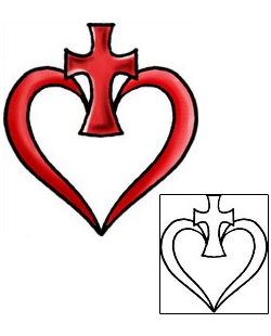 Sacred Heart Tattoo Religious & Spiritual tattoo | PLF-02303