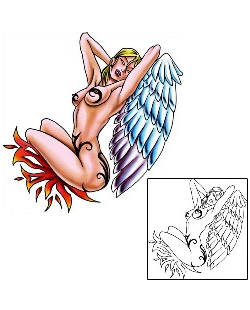 Angel Tattoo Religious & Spiritual tattoo | PLF-02314