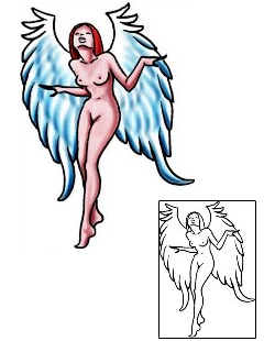 Angel Tattoo Religious & Spiritual tattoo | PLF-02316