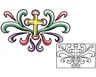 Cross Tattoo Religious & Spiritual tattoo | PLF-02327