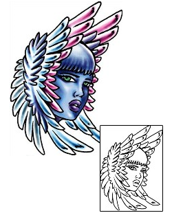 Angel Tattoo Religious & Spiritual tattoo | PLF-02328