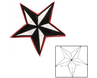 Nautical Star Tattoo Astronomy tattoo | PNF-00046