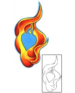 Fire – Flames Tattoo Religious & Spiritual tattoo | PNF-00105
