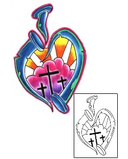 Heart Tattoo Religious & Spiritual tattoo | PNF-00106