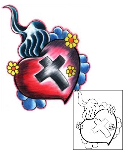 Sacred Heart Tattoo Religious & Spiritual tattoo | PNF-00113