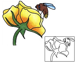 Bee Tattoo Plant Life tattoo | PPF-00259