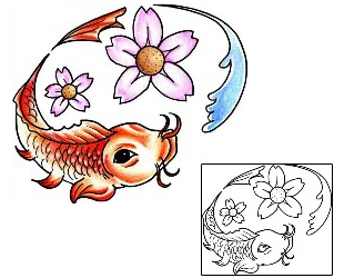 Koi Tattoo Marine Life tattoo | PPF-00363