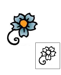 Flower Tattoo Specific Body Parts tattoo | PPF-00402