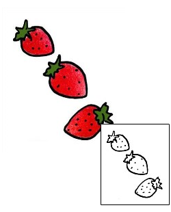 Strawberry Tattoo Specific Body Parts tattoo | PPF-00448