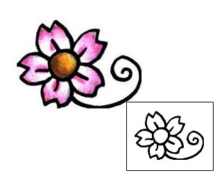 Flower Tattoo Specific Body Parts tattoo | PPF-00458