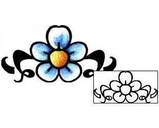 Flower Tattoo Specific Body Parts tattoo | PPF-00499