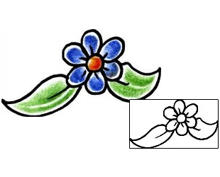 Flower Tattoo Specific Body Parts tattoo | PPF-00529