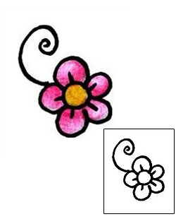 Flower Tattoo Specific Body Parts tattoo | PPF-00570