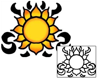 Sun Tattoo Astronomy tattoo | PPF-00591
