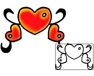 Heart Tattoo Specific Body Parts tattoo | PPF-00592