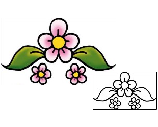 Flower Tattoo Specific Body Parts tattoo | PPF-00622