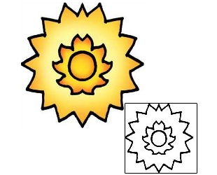 Sun Tattoo Astronomy tattoo | PPF-00647