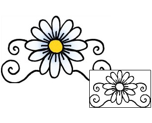 Flower Tattoo Specific Body Parts tattoo | PPF-00659