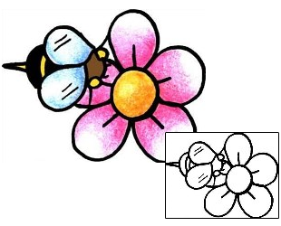 Flower Tattoo Specific Body Parts tattoo | PPF-00665
