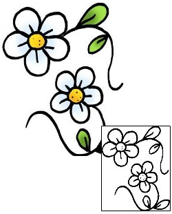 Flower Tattoo Specific Body Parts tattoo | PPF-00679